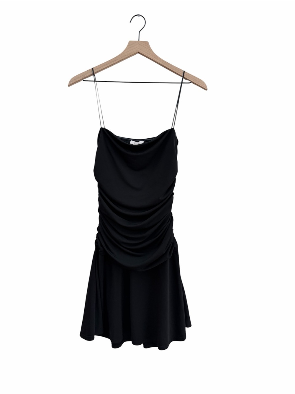Revolve Camila Coelho Strapless Black Ruched Drop Waist Mini Dress - Picture 2 of 9